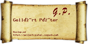 Gellért Péter névjegykártya