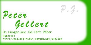 peter gellert business card